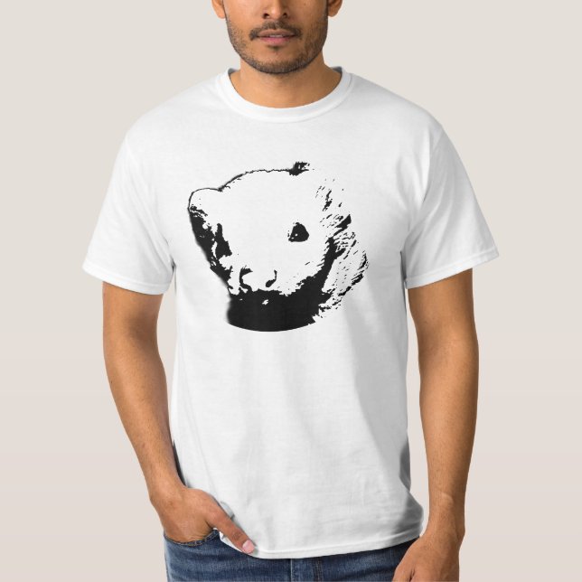 Camiseta Doninha em preto e branco (Frente)
