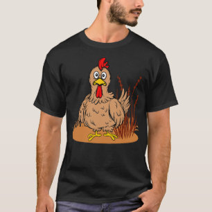 Camiseta Doninha Gráfico Engraçada Galinha-do-Pão-Fome