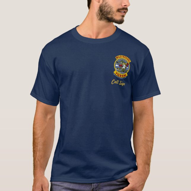Camiseta Doninhas F-105 selvagem (camisa escura) (Frente)