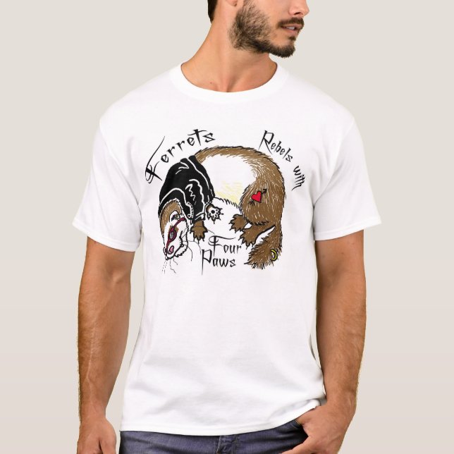 Camiseta Doninhas: Rebeldes com quatro patas (Frente)