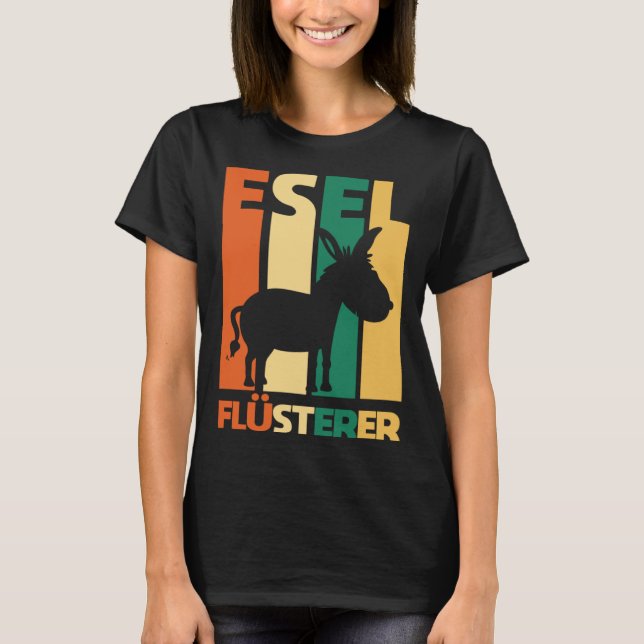 Camiseta Donkey Agricultural Livestock Zoo Animal Donkey Re (Frente)