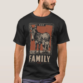 Camiseta Donkey and Foal Vintage - Animais humildes de cria