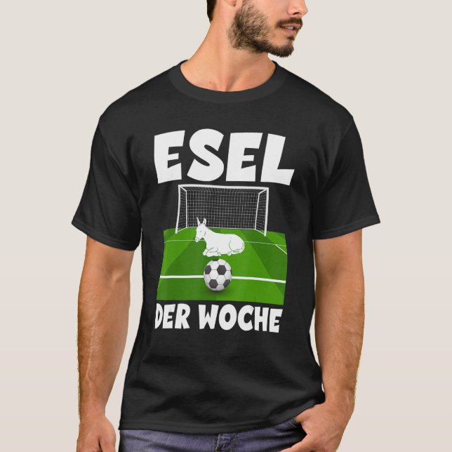 Camiseta Donkey da Semana do Jogador do Goleiro e Futebol (Frente)