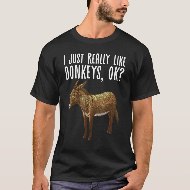 Camiseta Donkey Design Para Homens Mulheres Mule Agricultur (Frente)