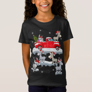 Camiseta Donkey Dirigindo Árvore de Natal Red Truck Chr