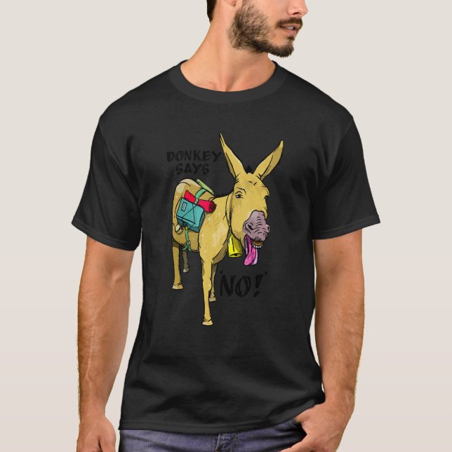 Camiseta Donkey diz que não há mamas tubnascentes (Frente)