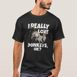 Camiseta Donkey Farmer Donkey Mule Eu Amo Muito Donkeys O