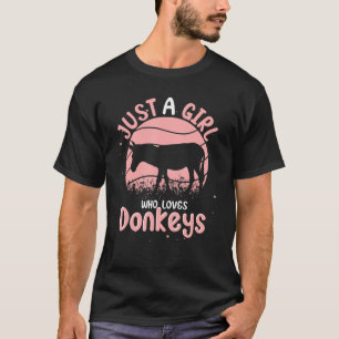 Camiseta Donkey Farmer Women Girls Fazenda Animal Donkey