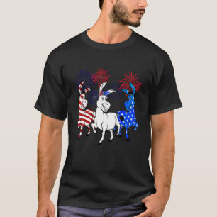 Camiseta Donkey Flag Colors Donkey American Flag 4th Of Ju