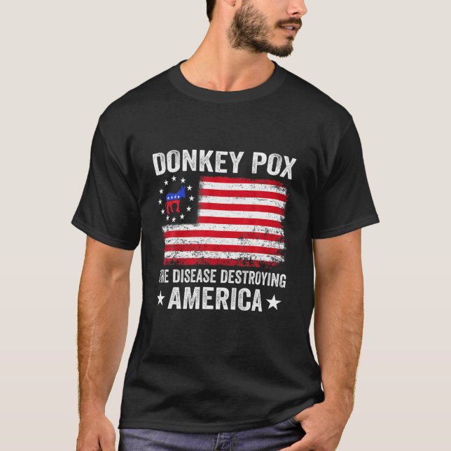 Camiseta Donkey Pox A Doença Destruindo A América Engraçado (Frente)