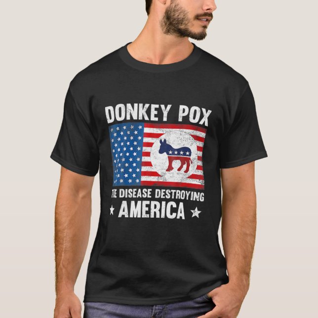 Camiseta Donkey Pox A Doença Destruindo A América Engraçado (Frente)