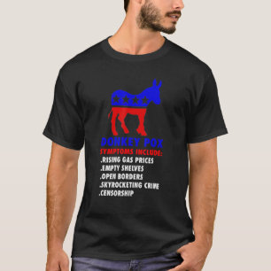 Camiseta Donkey Pox Conservador Republicano Sintomas Humor