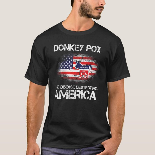 Camiseta Donkey Pox DonkeyPox A Doença Destruindo Amer (Frente)