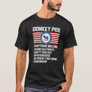 Camiseta Donkey Pox Sintomas Conservador Republicano