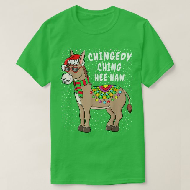 Camiseta Donkey Santa Hat Feliz Natal Vibes Decomenam (Frente do Design)