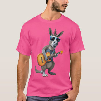 Camiseta Donkey Tocando Violão Elétrico - Animal Donkey Lov