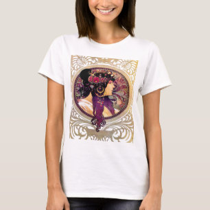 Camiseta Donna Orechini por Alphonse Mucha