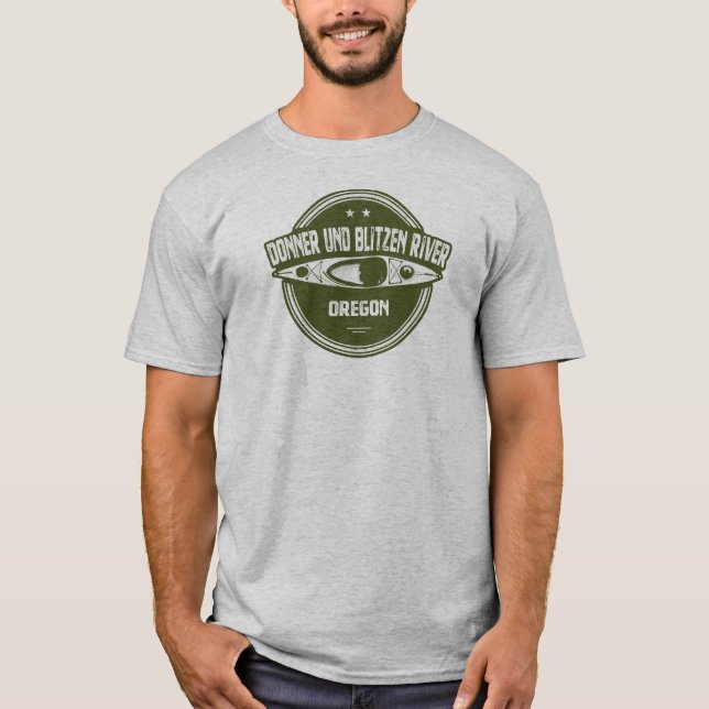 Camiseta Donner und Blitzen River Oregon Kayaking (Frente)