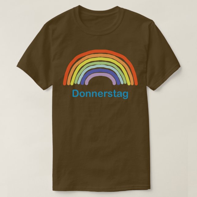 Camiseta Donnerstag Quinta-feira Arco-Íris (Frente do Design)