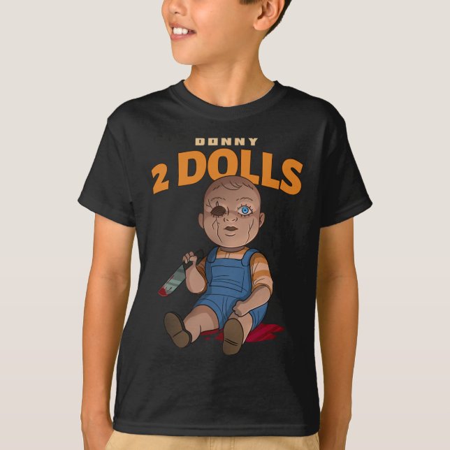 Camiseta Donny 2 Dolls Anti-trump Cruel Doll (halloween)  (Frente)