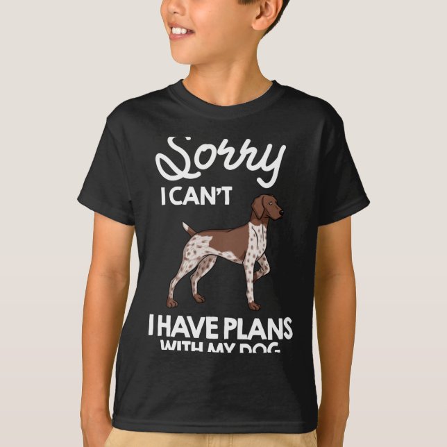 Camiseta Dono amante de cachorros da raça pointer alemão de (Frente)