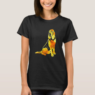 Camiseta Dono de Bloodhound Laranja Retro Antigo Dono de Bl