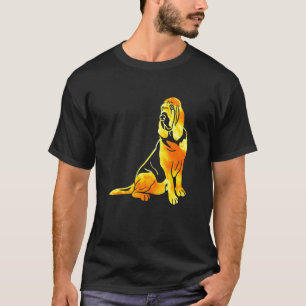 Camiseta Dono de Bloodhound Laranja Retro Vintage Bloodhoun