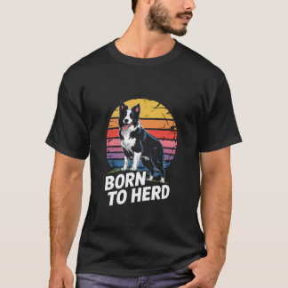 Camiseta Dono de Border Collie de Metal Pastoreando Ovelhas