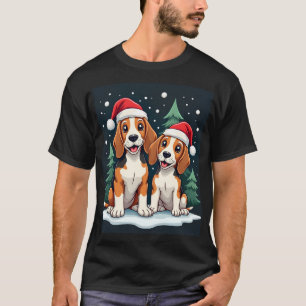 Camiseta Dono de Cachorro Beagle Natal Roupa de Natal de Na