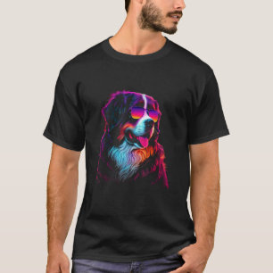 Camiseta Dono de Cachorro Bernese Vaporwave Notorcasos DJ