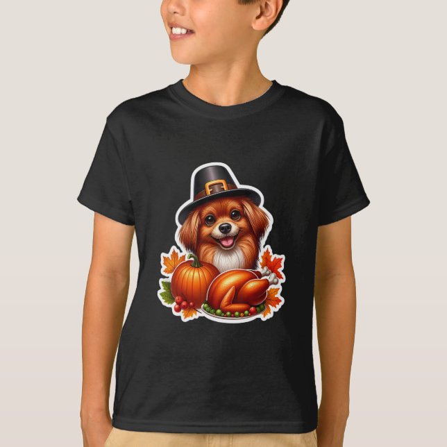 Camiseta Dono de cachorro de brinquedo russo de Ação de Gra (Frente)