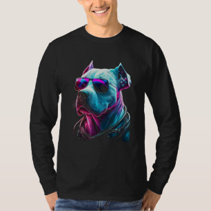 Camiseta Dono de cachorro Dogo Argentino Vaporwave DJ Notór