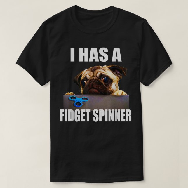 Camiseta Dono de Cachorro Engraçado Amante de Pug Fidget Sp (Frente do Design)