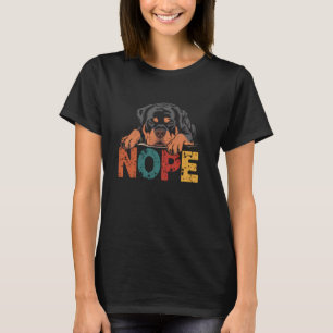 Camiseta Dono de cachorro engraçado Rottweiler não teimoso
