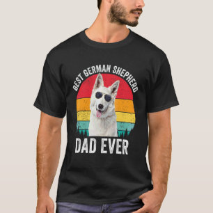 Camiseta Dono de Cachorro Pastor Alemão Branco Masculino Vi