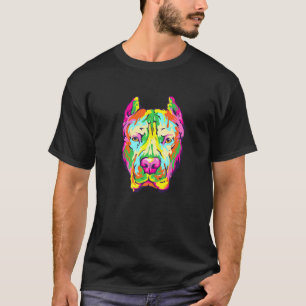 Camiseta Dono de Cachorro Pit Bull Fofo Engraçado Arte Pop