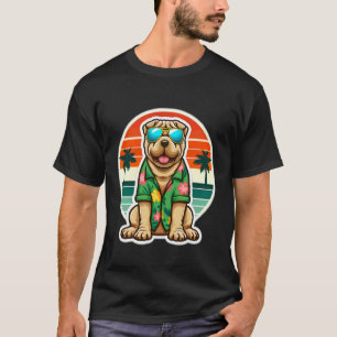 Camiseta Dono de Cachorro Shar-Pei Chinês Vibrações de Verã