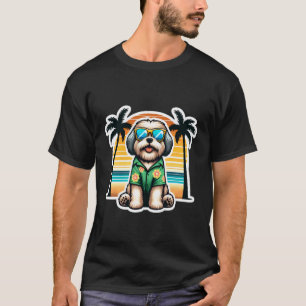 Camiseta Dono de Cachorro Terrier Tibetano Vibrações de Ver