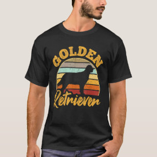 Camiseta Dono de Cachorro Vintage Retro Golden Retriever
