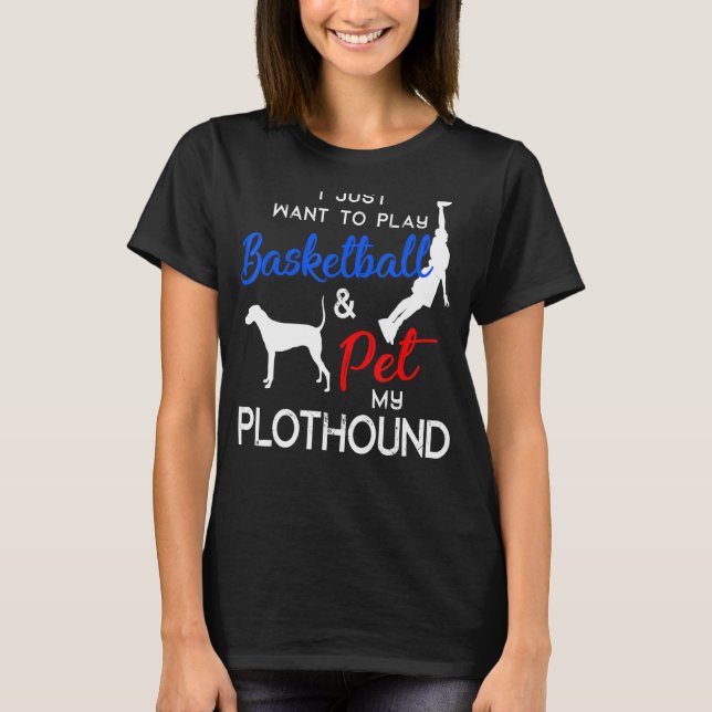 Camiseta Dono de Cães de Basquete Funny Funny, Posto (Frente)