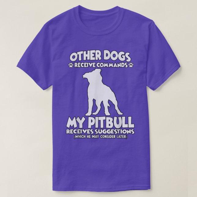 Camiseta Dono de cães treinadores de cães de poço engraçado (Frente do Design)
