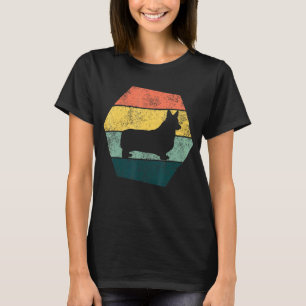 Camiseta Dono de Cão Corgue Galês de Pembroke Hexágono Vint