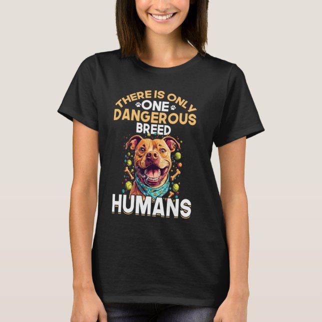 Camiseta Dono de Cão Pitbull Terrier 4 (Frente)