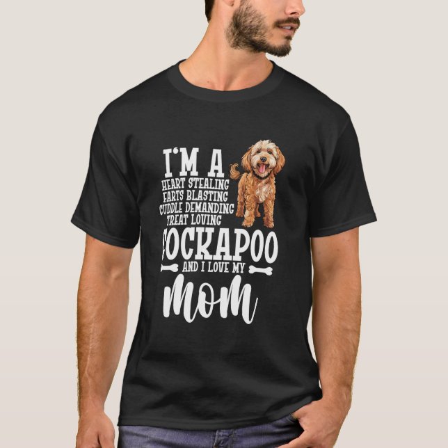 Camiseta Dono de Cockapoo Amante de Filhotes de Cachorro Fa (Frente)