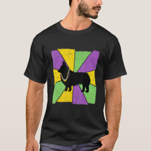 Camiseta Dono de Corgi Corgi Mardi Gras Antigo Mardi Gras