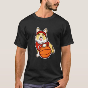 Camiseta Dono de Corgis Jogador de Basquete Corgi Fofo