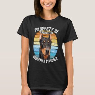 Camiseta Dono de Doberman Pinscher Retro Vintage