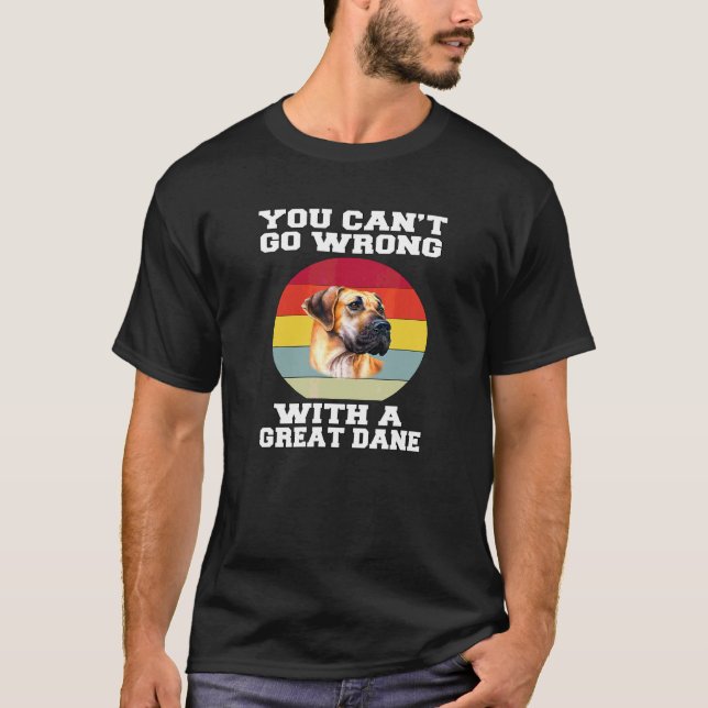 Camiseta Dono de Dogue Alemão Você Não Pode Errar Com Um (Frente)
