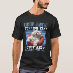 Camiseta Dono de Gato CURIOSO SOBRE MEU TURCO VAN Engraçado