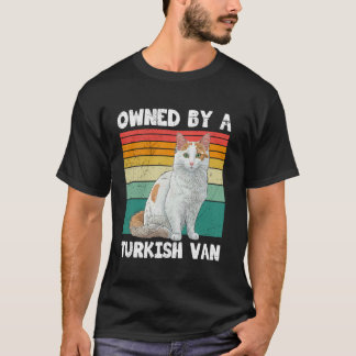 Camiseta Dono de gato de propriedade de um gato Van Turco E